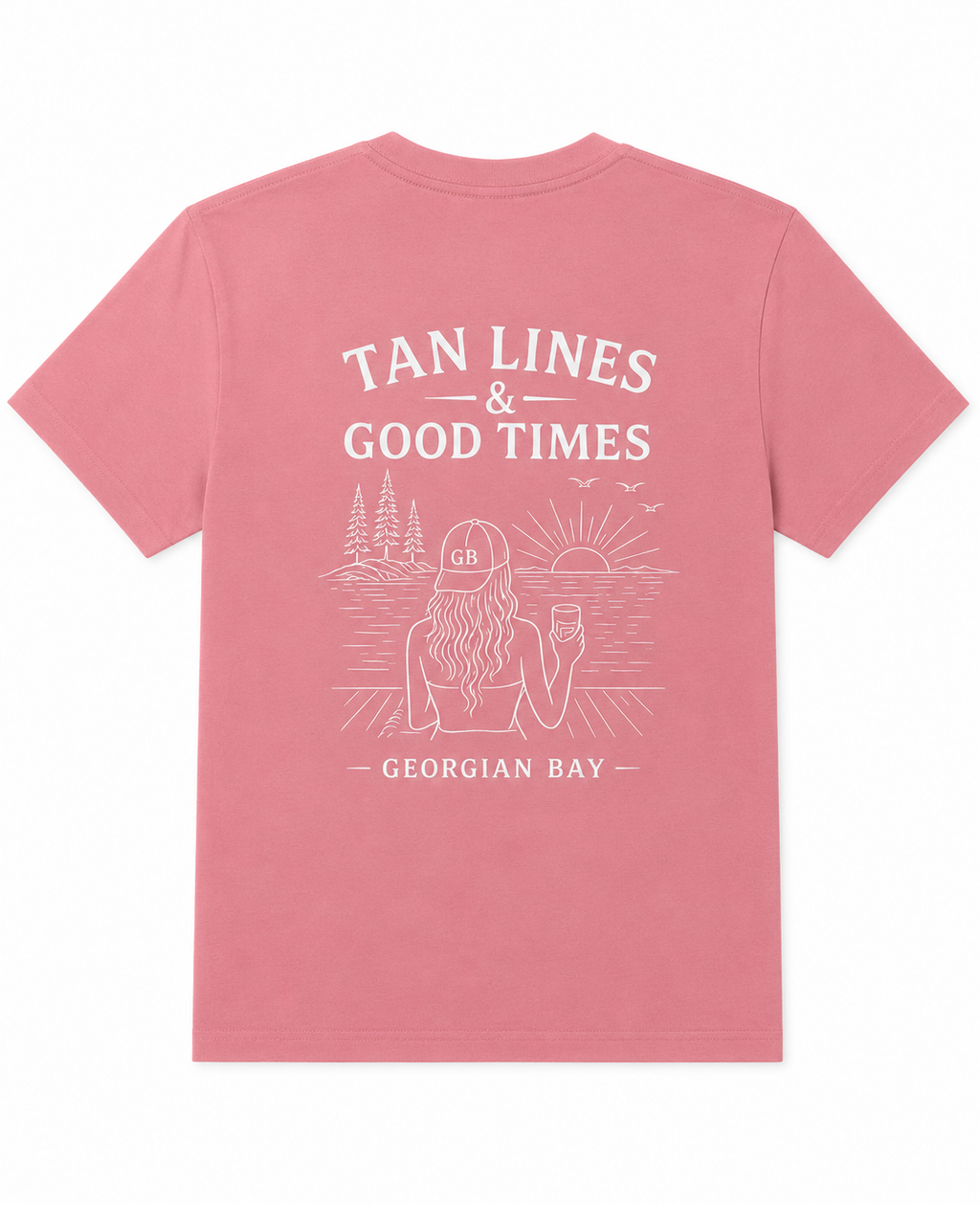 Tan Lines and Good Times Pink T-Shirt