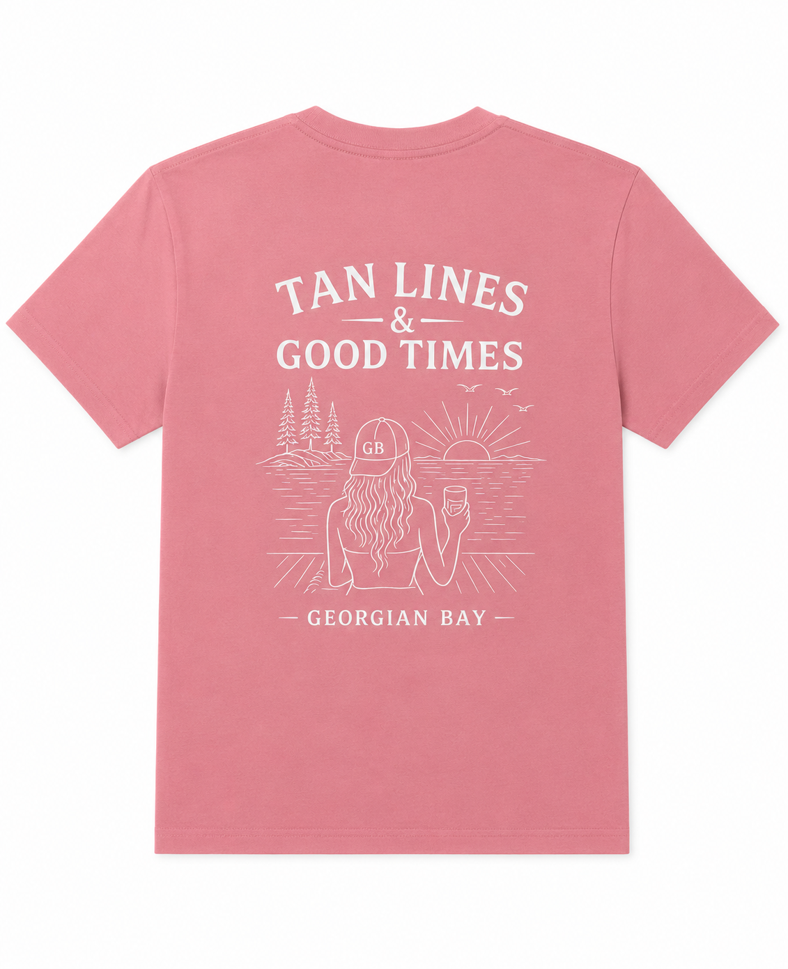 Tan Lines and Good Times Pink T-Shirt