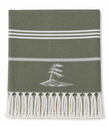 Georgian Bay Windswept Pine Tree - Sage Turkish Towel