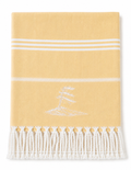 Georgian Bay Windswept Pine Tree - Soft Yellow Turkish Towel