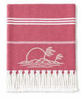 Windswept Pine Sunset - Red Turkish Towel