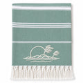 Windswept Pine Sunset -  Seafoam Green Turkish Towel