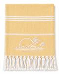 Windswept Pine Sunset - Yellow Turkish Towel