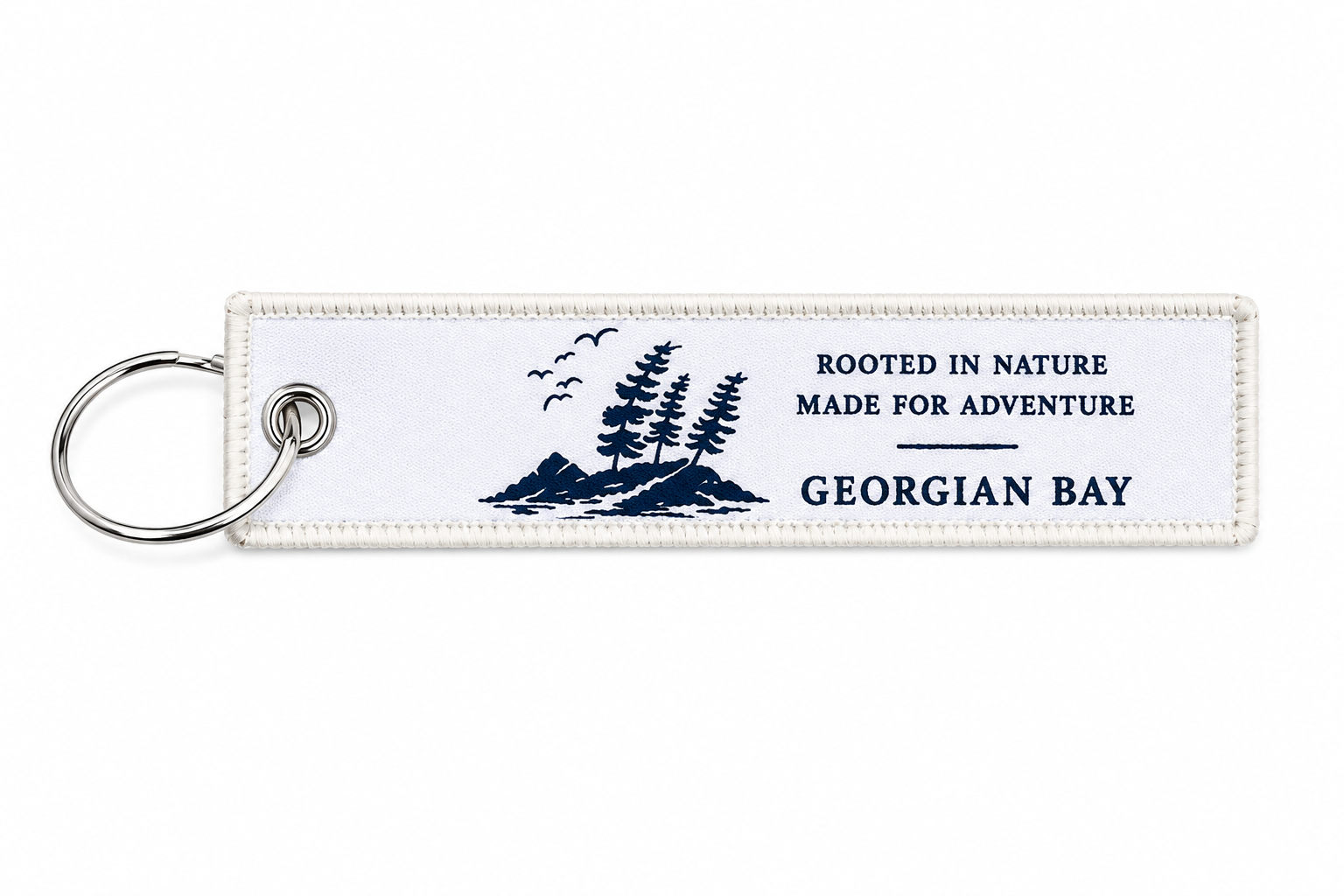 Georgian Bay Collective White Keychain