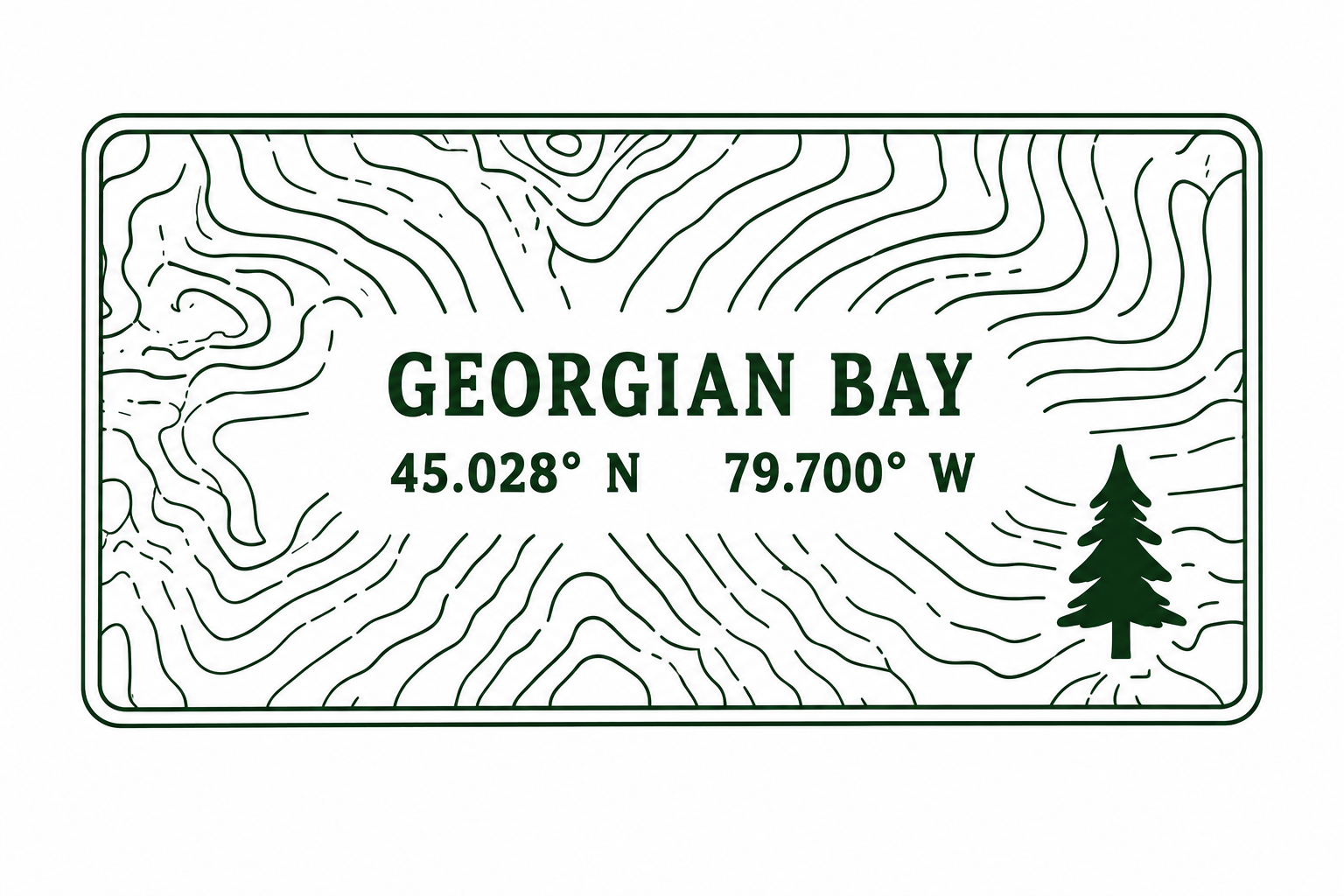 Georgian Bay Coordinates Decal