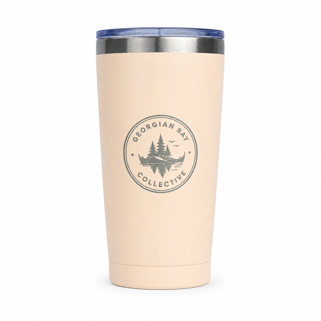 Georgian Bay Island Badge Cream Peach 20 oz Tumbler