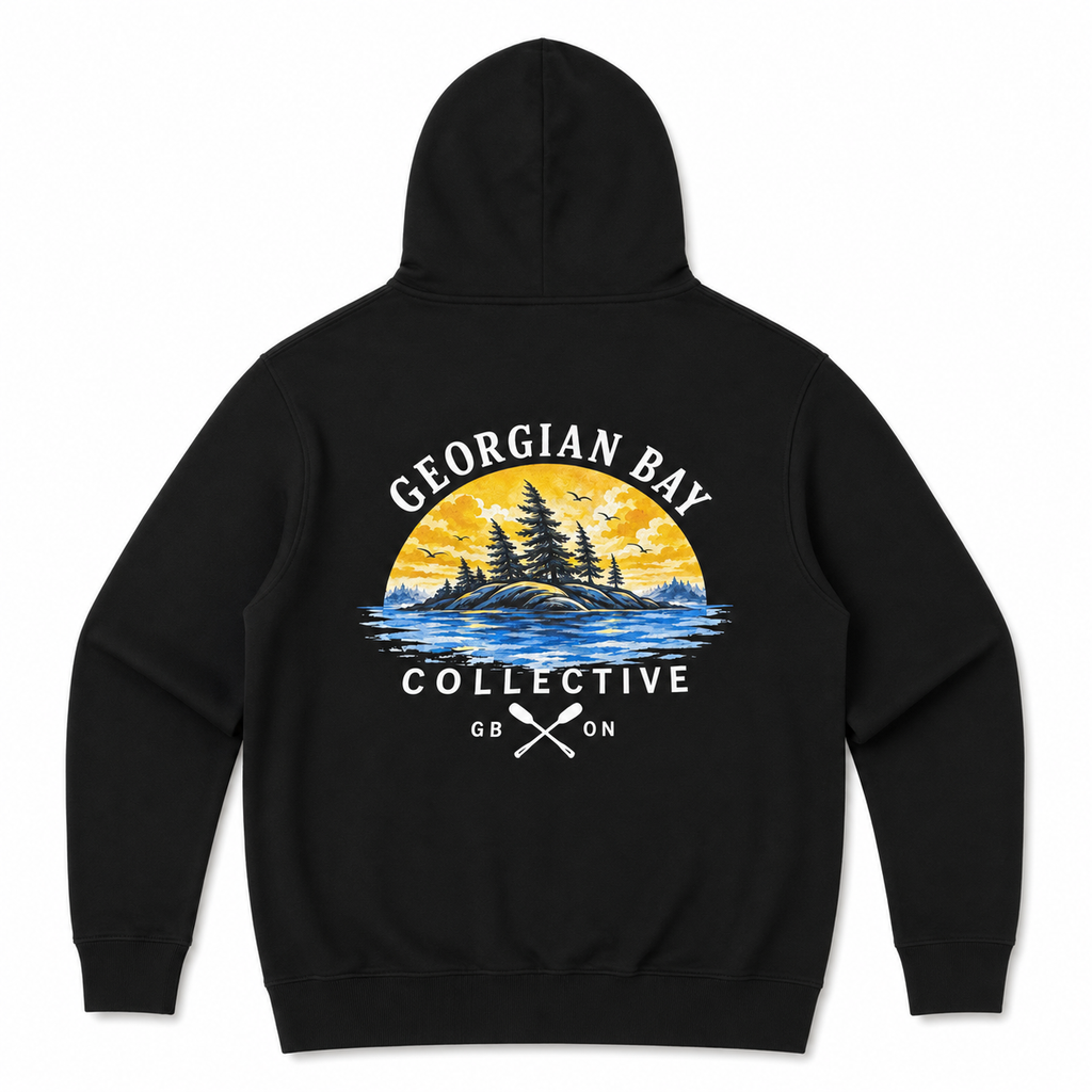 Georgian Bay Golden Hour Hoodie - Black