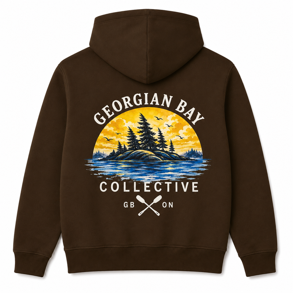 Georgian Bay Golden Hour Hoodie - Brown