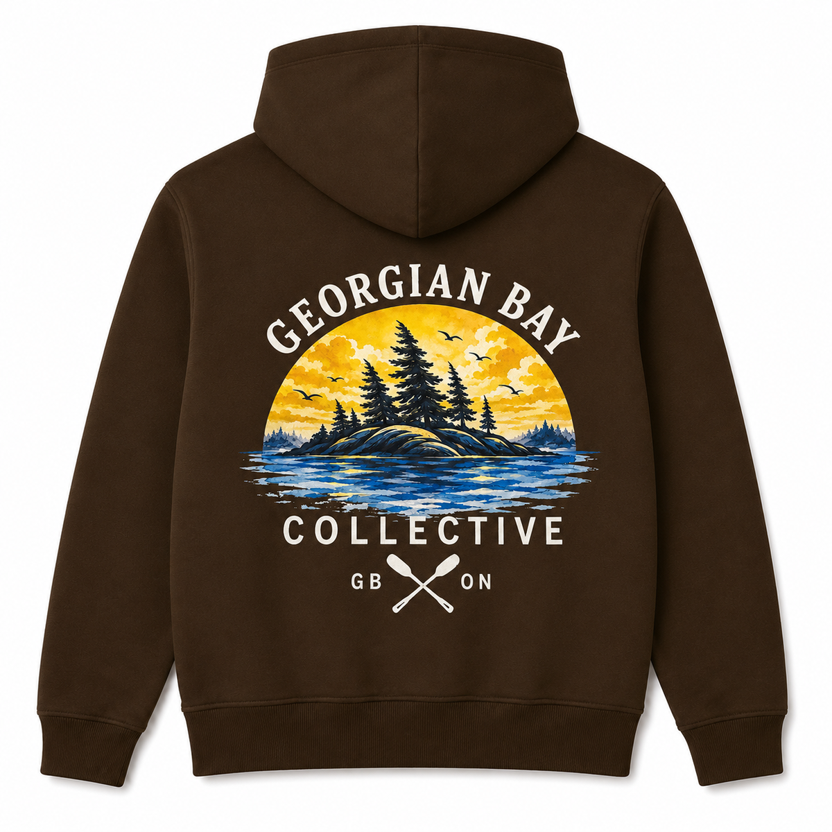 Georgian Bay Golden Hour Hoodie - Brown