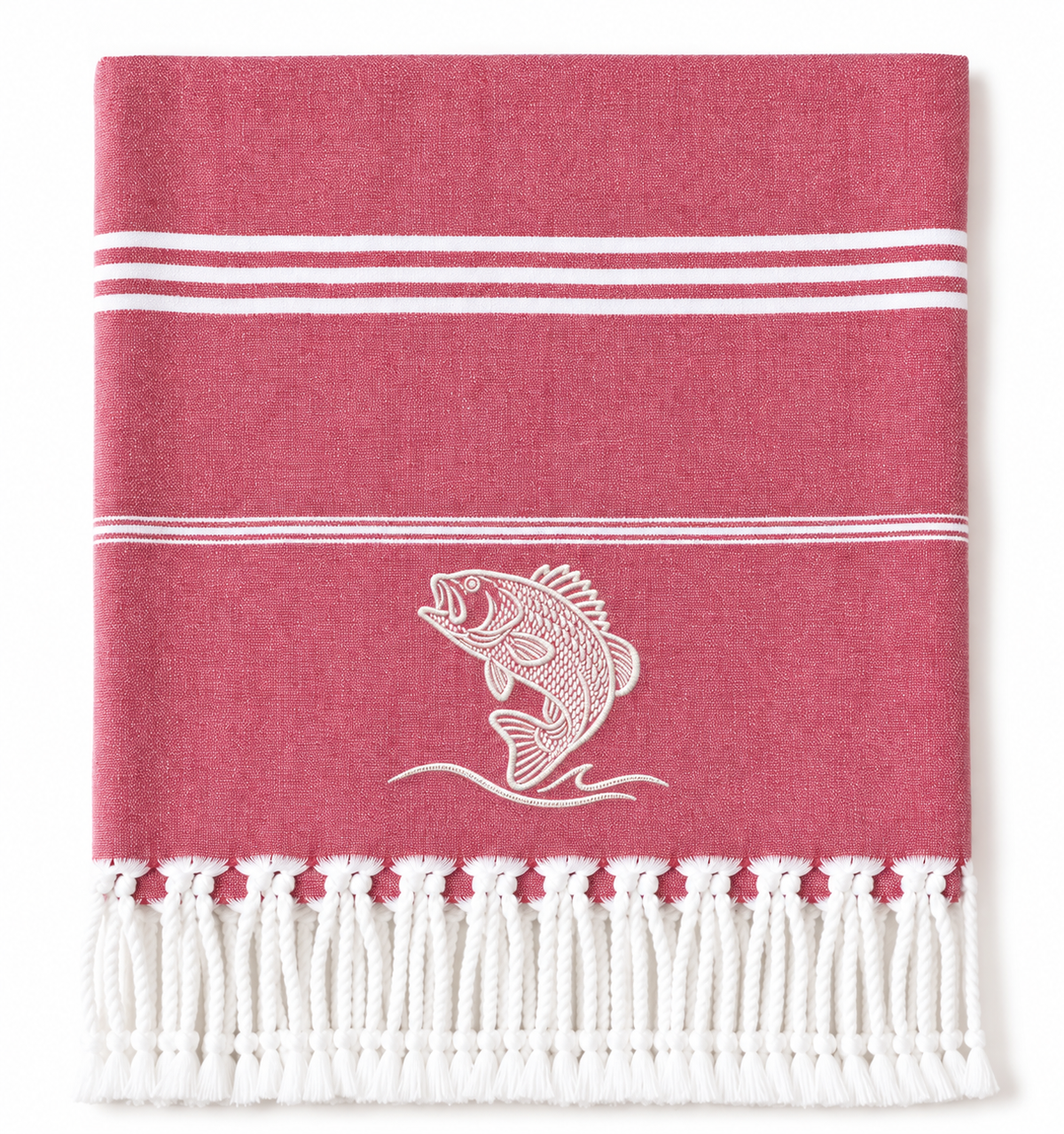 Jumping Bass - Red Turkish Towel