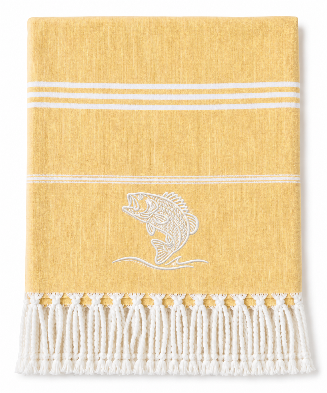 Jumping Bass - Yellow Turkish Towel