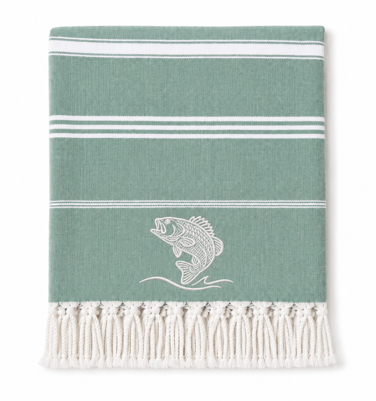 Jumping Bass - Seafoam Green Turkish Towel