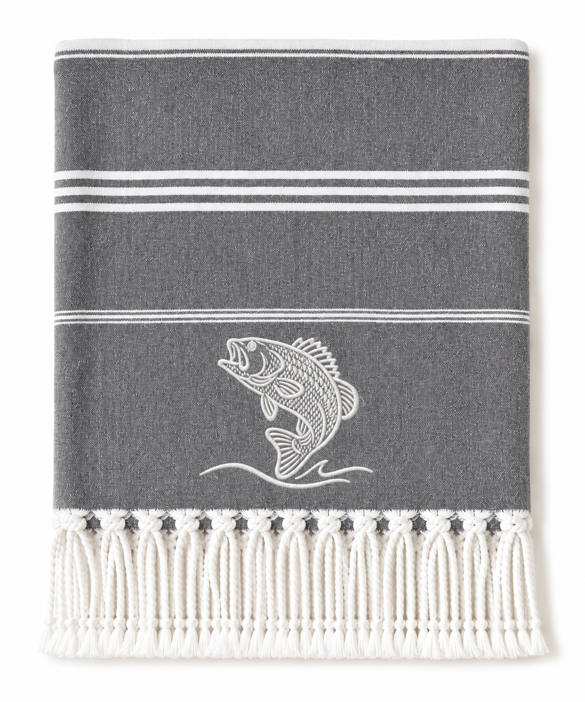 Jumping Bass - Grey Turkish Towel