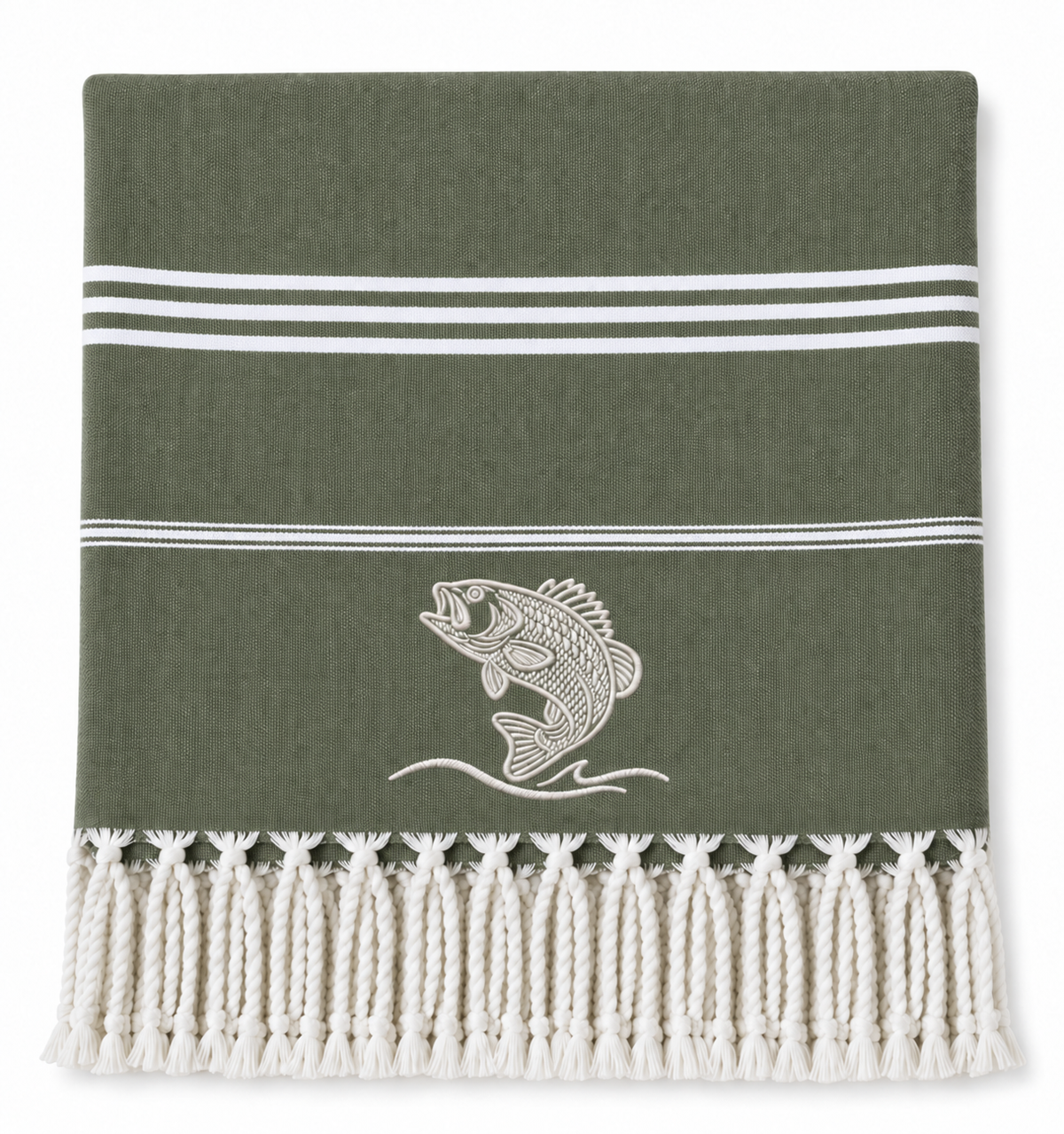 Jumping Bass - Sage Turkish Towel