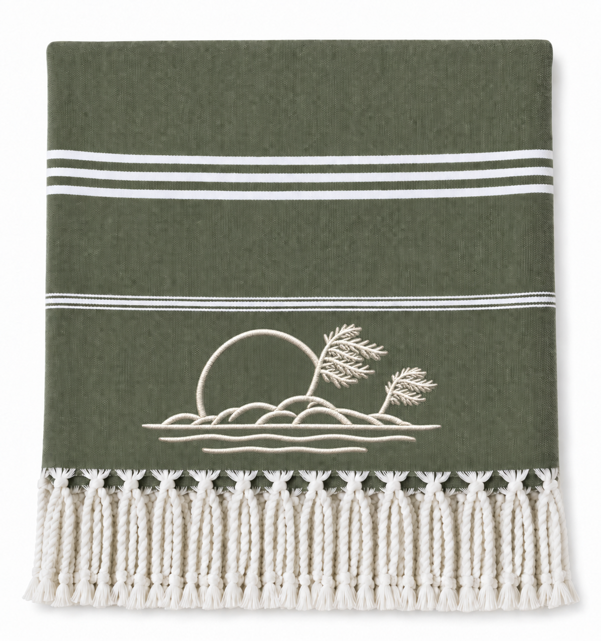 Windswept Pine Sunset -  Sage Turkish Towel