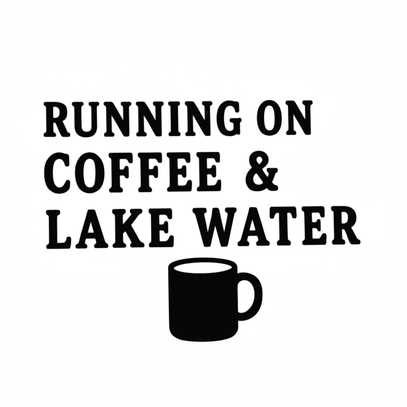 Running On Coffee & Lake Water Decal